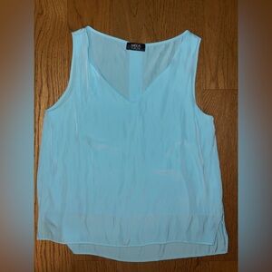 Mela Purdie Light Blue V-Neck Sleeveless Top